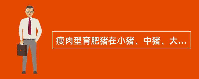 瘦肉型育肥猪在小猪、中猪、大猪阶段对饲料粗蛋白的需要量分别是（）、（）、（）。