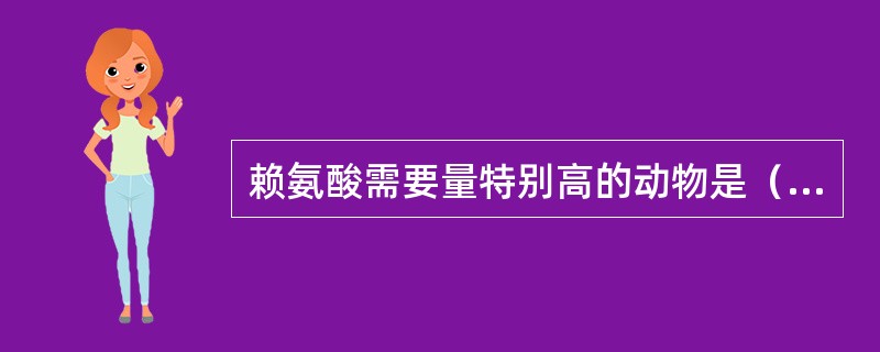 赖氨酸需要量特别高的动物是（）。