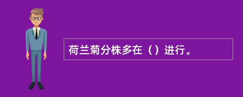 荷兰菊分株多在（）进行。