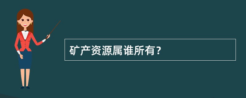 矿产资源属谁所有？