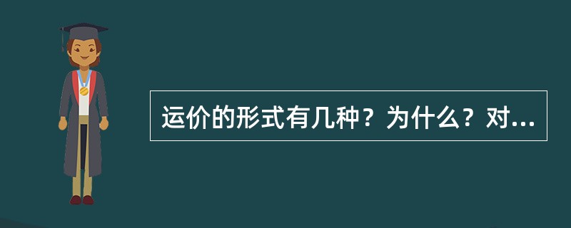 运价的形式有几种？为什么？对有形产品的成本有何影响？