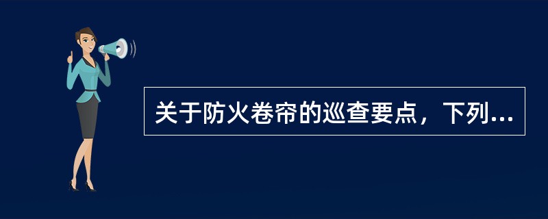 关于防火卷帘的巡查要点，下列说法不正确的是()。