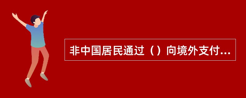 非中国居民通过（）向境外支付款项的，由境内金融机构按照有关操作规程进行国际收支统