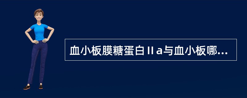 血小板膜糖蛋白Ⅱa与血小板哪种功能有关（）