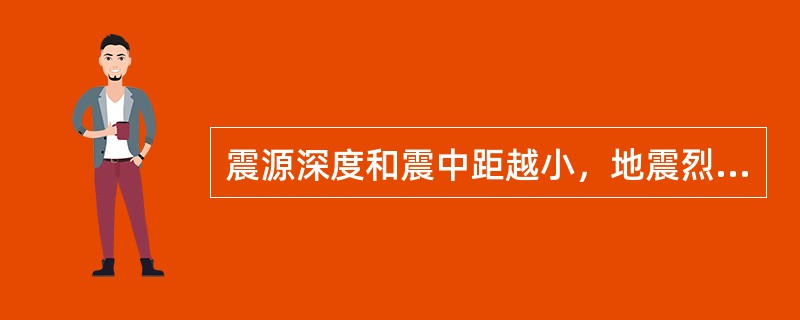 震源深度和震中距越小，地震烈度越（）。