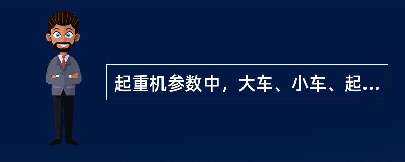 起重机参数中，大车、小车、起升速度的名义值单位是：（）