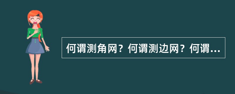 何谓测角网？何谓测边网？何谓边角网？各有什么优缺点？