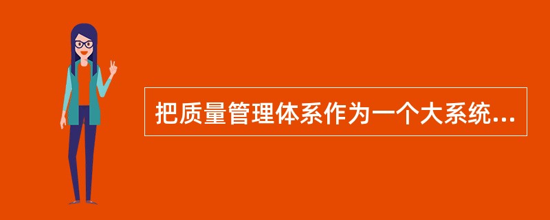 把质量管理体系作为一个大系统，对组成质量管理体系的各个过程加以识别、理解和管理的