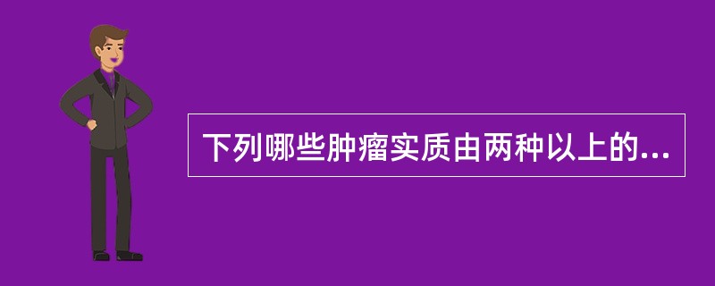 下列哪些肿瘤实质由两种以上的细胞组成：（）
