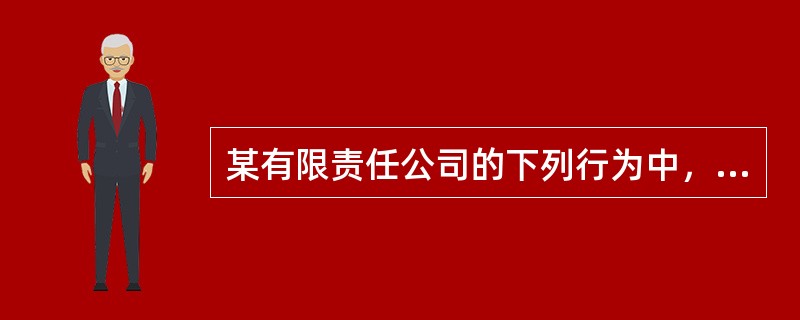 某有限责任公司的下列行为中，符合我国《公司法》规定的是()