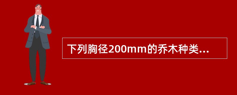 下列胸径200mm的乔木种类中，必须带土球移植的是()。