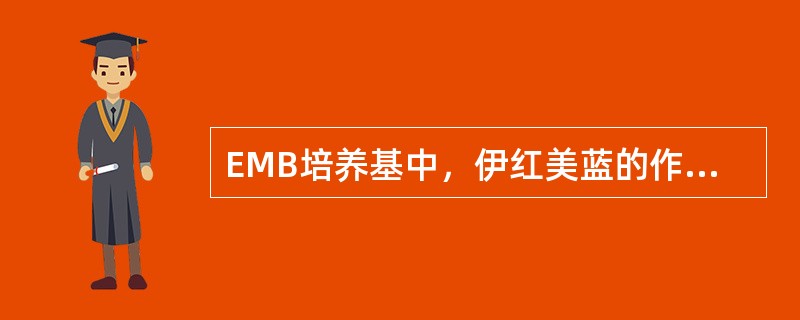EMB培养基中，伊红美蓝的作用是促进大肠杆菌的生长．（）