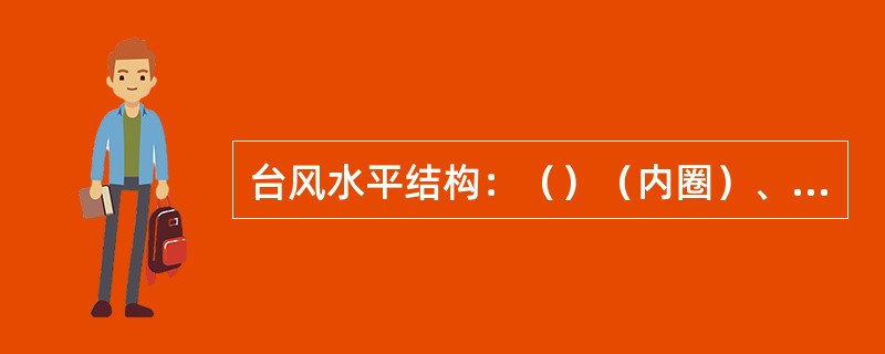 台风水平结构：（）（内圈）、台风涡旋区（中圈）、外围大风区（外圈）