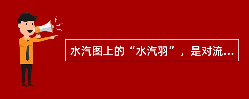 水汽图上的“水汽羽”，是对流层中上部的（）。