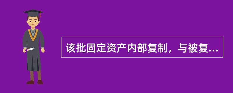 该批固定资产内部复制，与被复制固定资产一起生成一张固定资产凭证，称为（）。