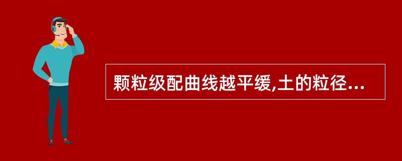 颗粒级配曲线越平缓,土的粒径级配较好。