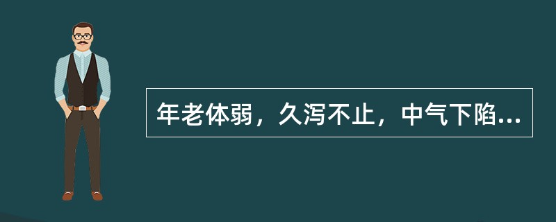 年老体弱，久泻不止，中气下陷，可选用（）