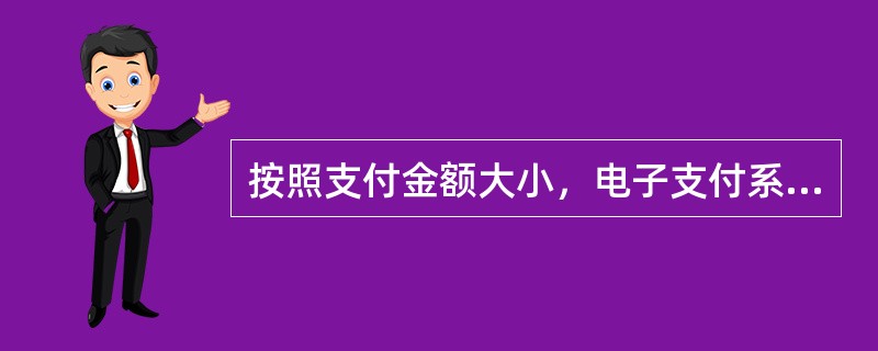 按照支付金额大小，电子支付系统可以分为（）