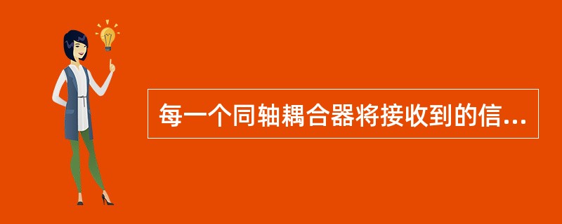 每一个同轴耦合器将接收到的信号分成（）组传送给（）个显示器。