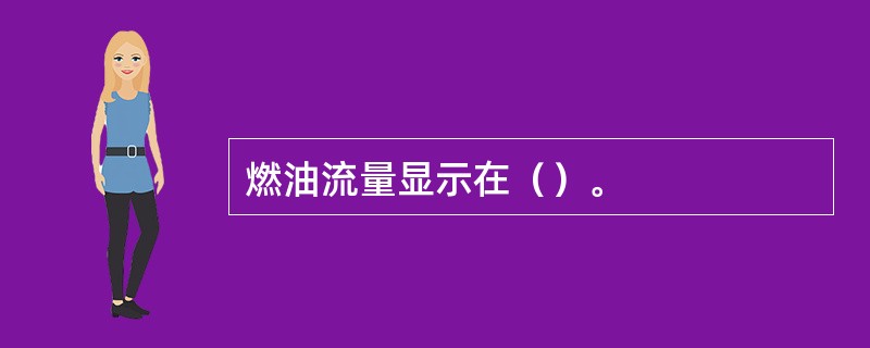 燃油流量显示在（）。