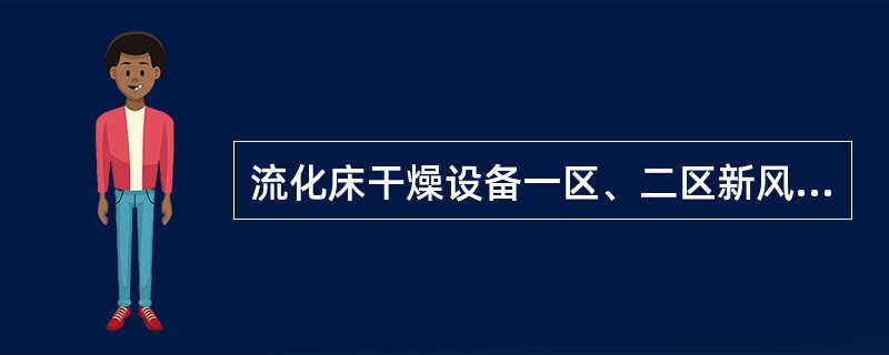 流化床干燥设备一区、二区新风风门开度都是由（）控制。