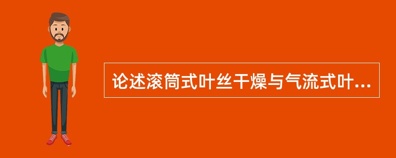 论述滚筒式叶丝干燥与气流式叶丝干燥的性能特点和对比分析。