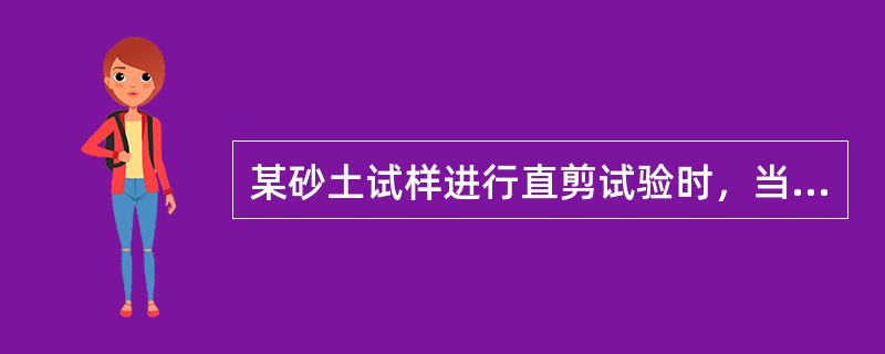 某砂土试样进行直剪试验时，当σ=200kPa时，测得τ=115.5kPa，试求剪