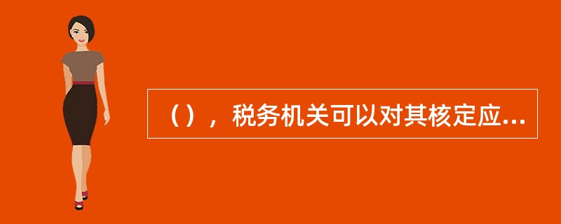 （），税务机关可以对其核定应纳税额。