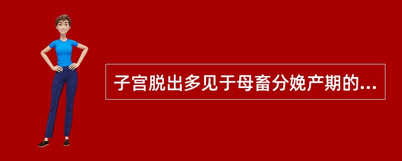 子宫脱出多见于母畜分娩产期的（）