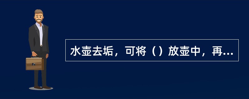 水壶去垢，可将（）放壶中，再用刷子刷净。