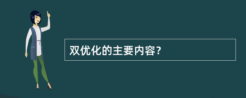 双优化的主要内容？