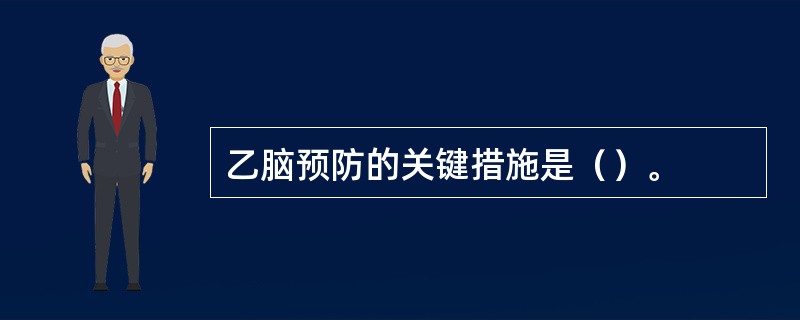 乙脑预防的关键措施是（）。