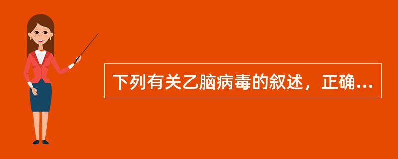 下列有关乙脑病毒的叙述，正确的是（）。