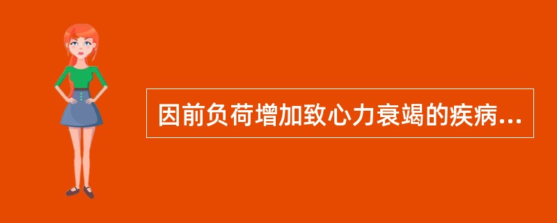 因前负荷增加致心力衰竭的疾病除外（）。