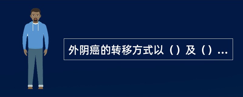 外阴癌的转移方式以（）及（）为主，晚期可出现（）转移。