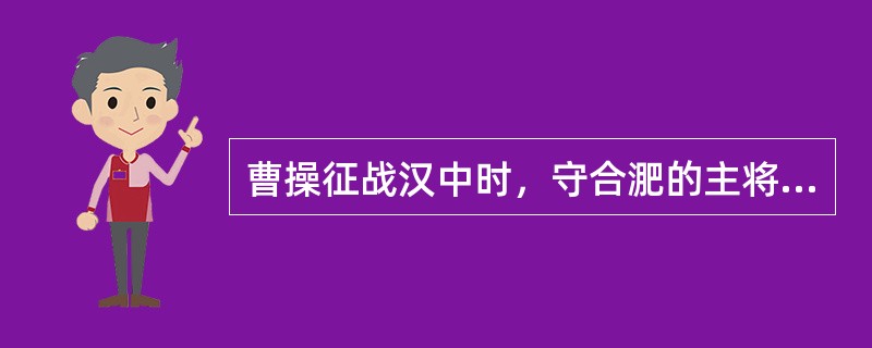曹操征战汉中时，守合淝的主将是哪位？
