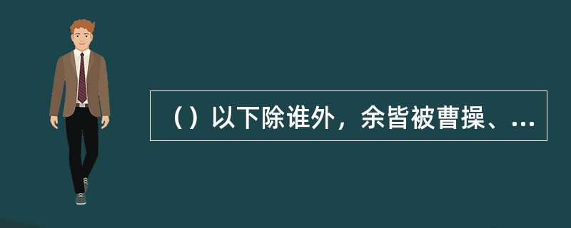 （）以下除谁外，余皆被曹操、袁绍部剁为肉泥？