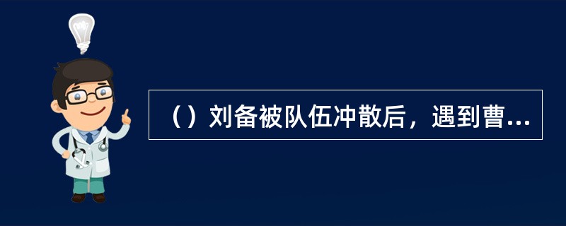 （）刘备被队伍冲散后，遇到曹军何将，准备自杀？