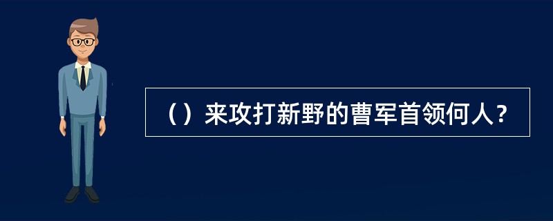 （）来攻打新野的曹军首领何人？