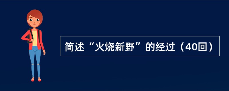 简述“火烧新野”的经过（40回）