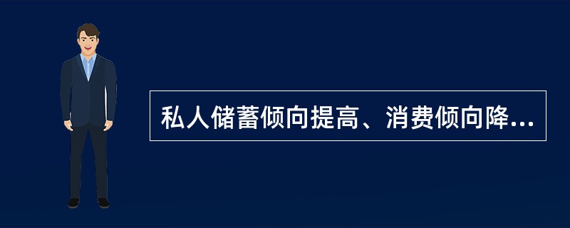 私人储蓄倾向提高、消费倾向降低或者政府增加支出都会产生通货膨胀压力。（）