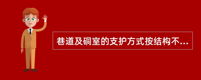 巷道及硐室的支护方式按结构不同可分为（）、（）、（）等。