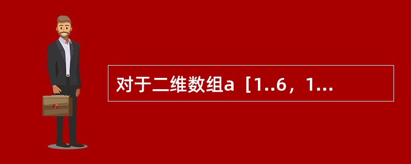 对于二维数组a［1..6，1..8］，设每个元素占两个存储单元，且以列为主序存储