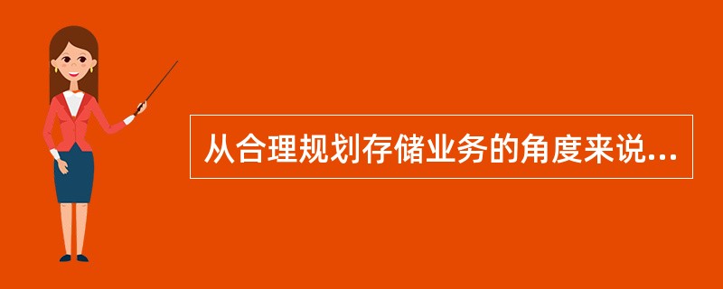 从合理规划存储业务的角度来说，库房适合储存（）。