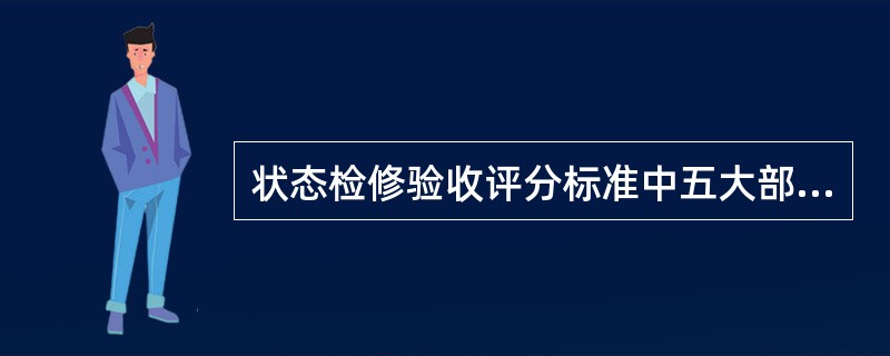 状态检修验收评分标准中五大部分中，成效得分占总分值的（）。