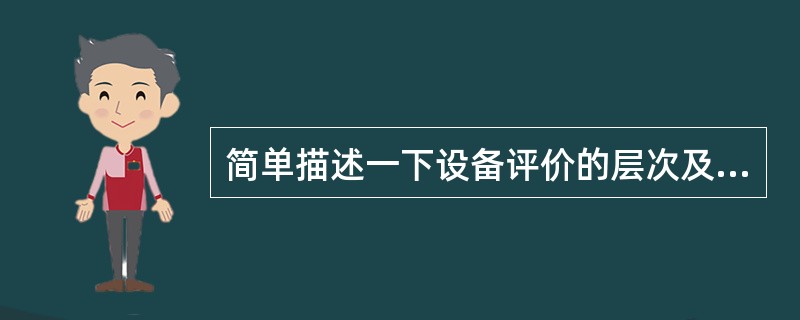 简单描述一下设备评价的层次及其关系？