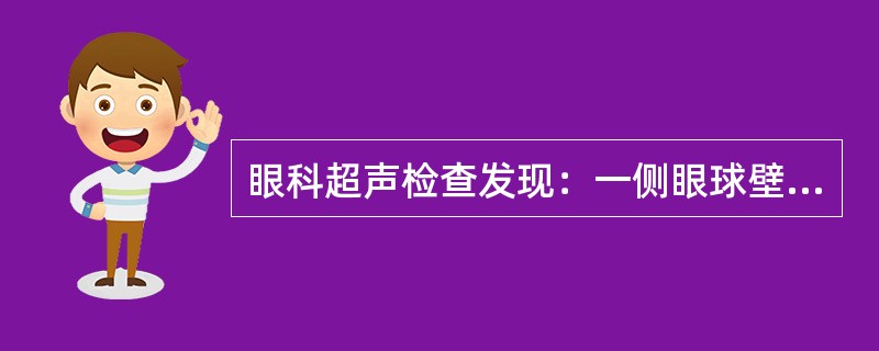 眼科超声检查发现：一侧眼球壁内较强回声异物，异物周围可见无回声环绕，最可能的是（