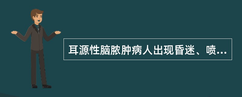 耳源性脑脓肿病人出现昏迷、喷射性呕吐及视盘水肿，提示颅内压增高，下列属于降低颅内