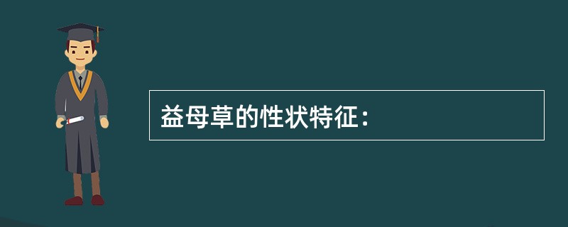 益母草的性状特征：