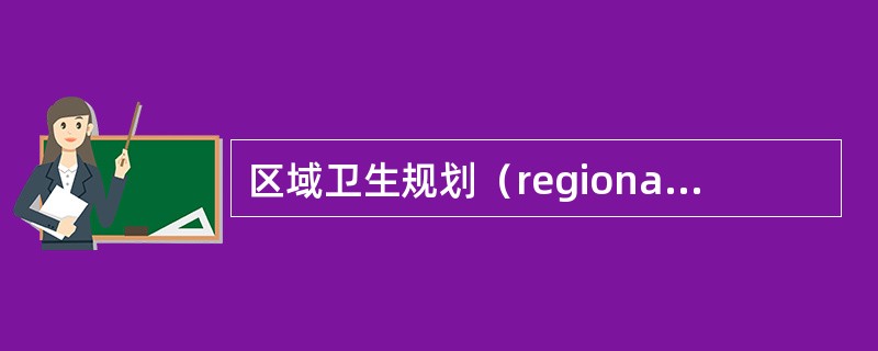 区域卫生规划（regionalhealthplanning）